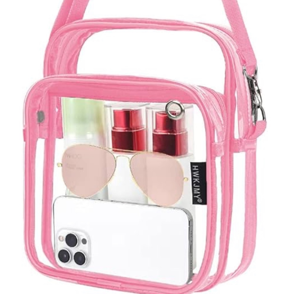 Clear pink bag